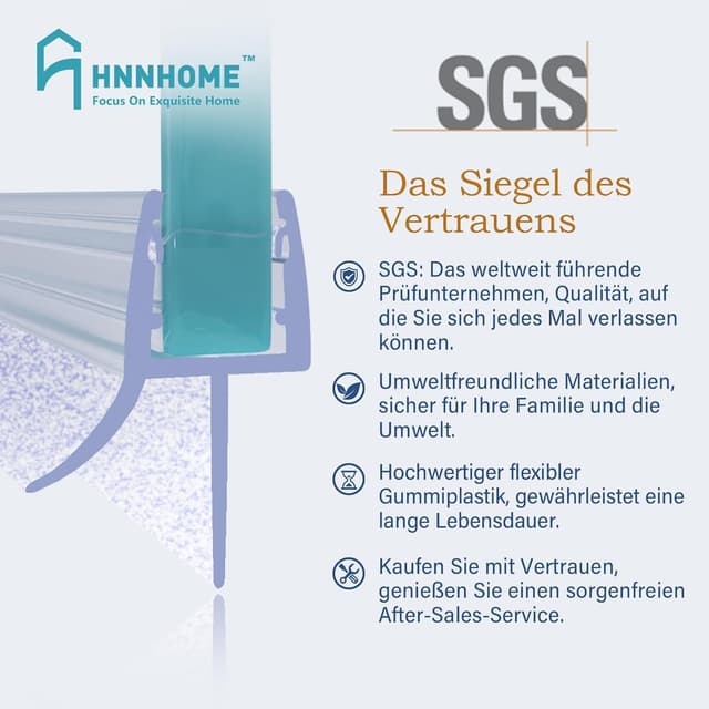Thumbnail 2 de HNNHOME Duschdichtung 100 cm für 6–8 mm Glas