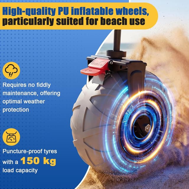 Thumbnail 2 de JUMMICO Carrello Pieghevole Tutto-Terreno 200L