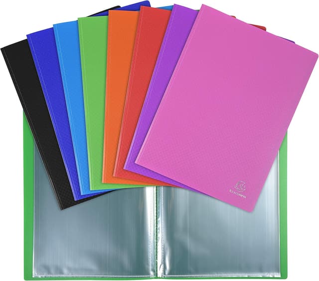 Detalle de Exacompta Réf. 88116E Protège-documents OPAK semi-rigide violet pour format A4 (100 pochettes, 200 vues)