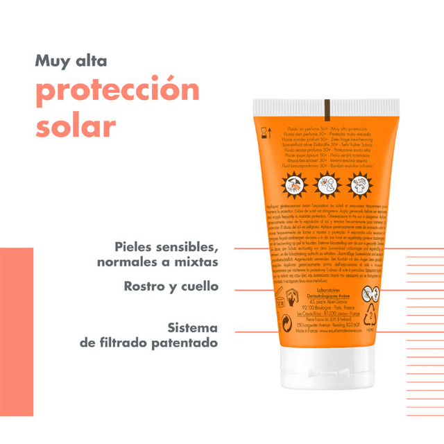 Thumbnail 1 de Avène Solar Fluido SPF50+ 3x50 ml