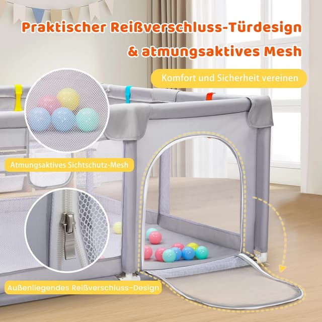 Detalle 2 de CHOLY Laufstall Baby 128x128 cm Laufstall