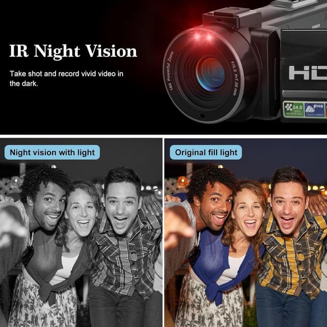 Thumbnail 3 de Videocámara 1080P Full HD 36MP 30FPS con visión nocturna IR