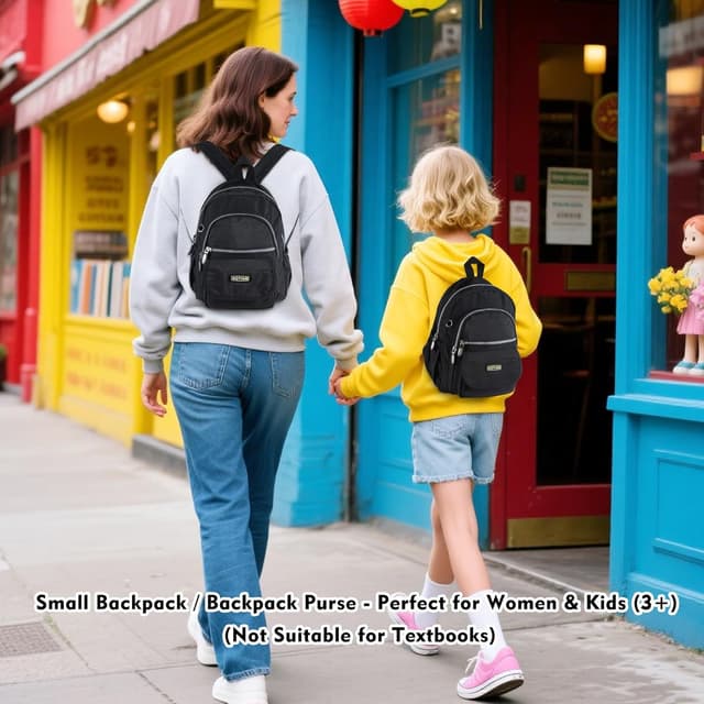 Detalle 2 de AOTIAN Mini-Rucksack für Mädchen & Damen, leicht, lässiger Daypack mit 7 Liter Volumen