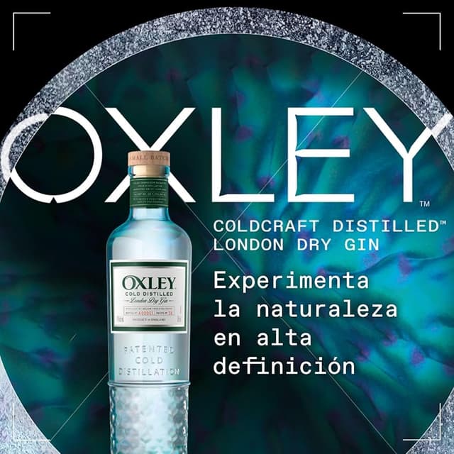 Detalle 2 de Oxley Ginebra Premium 🥃 70cl Artesanal, 47% Destilación en Frío