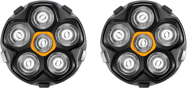 Detalle de Testina di ricambio 6D magnetica per rasoi Cranio Uomo (compatibile Kensen, JoyKoi, Kibiy) – confezione da 2