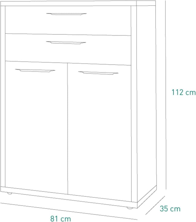 Detalle de Composad DISEGNO 81,6x112x35,7 Mobile contenitore
