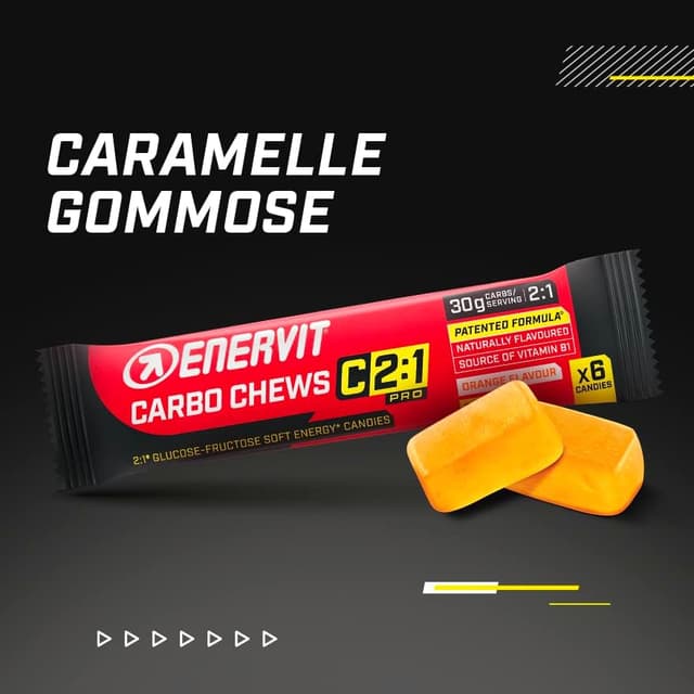 Thumbnail 4 de Enervit Carbo Chews C2:1PRO Gominolas de Naranja, 3x6