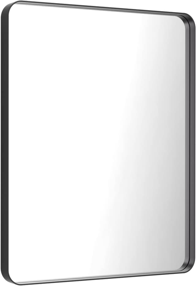 Detalle de LOAAO 30 x 36 Inch Bathroom Vanity Mirror, Metal Frame 🪞