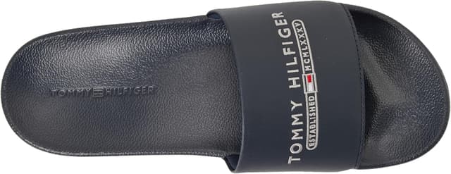 Detalle de Tommy Hilfiger Adaptive claquettes de piscine surélevées FM0FM05761 pour homme, bleu ciel du désert, pointure 45