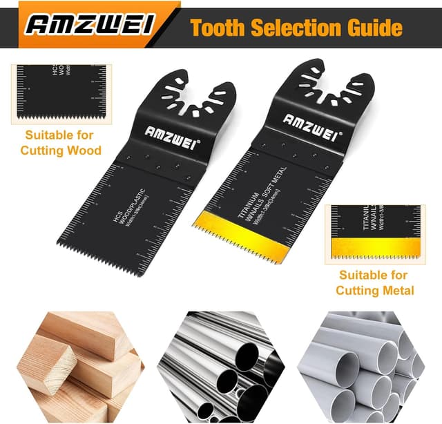 Thumbnail 3 de 100Pcs Oscillating Multi Tool Blades Set