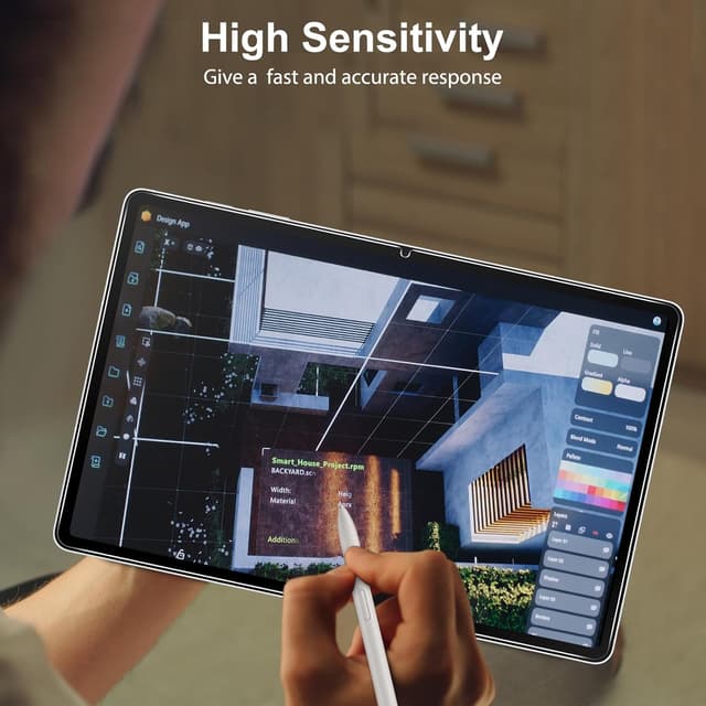 Detalle de SPARIN Schutzfolie für Samsung Galaxy Tab S10 FE+/FE Plus 13,1" (Panzer-Glas), 2 Stück mit Montage-Rahmen