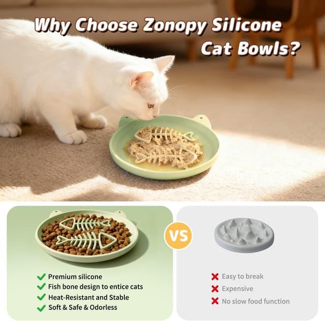 Thumbnail 4 de Zonopy Futternapf langsames Fressen 2er Set 17 cm