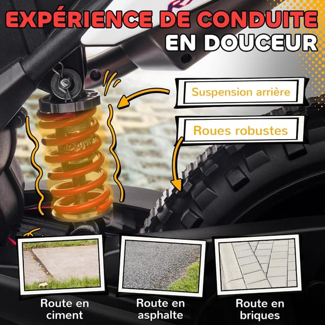 Thumbnail 5 de AIYAPLAY Moto électrique Enfants 12V 6 km/h