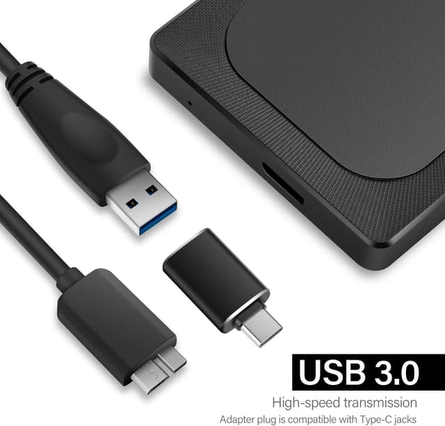 Detalle de Aiolo Innovation 500GB Ultra Slim Portable External Hard Drive (USB 3.0)