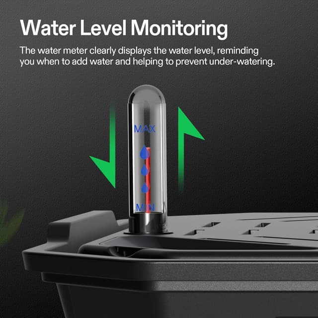 Detalle de VIVOSUN Confezione da 4 FlexFeed Self-Watering Irrigation Pot con indicatore livello e finestra di manutenzione