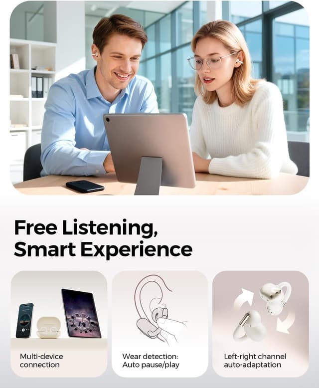 Detalle de SoundPEATS Clip1 open-ear Bluetooth earbuds