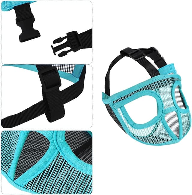 Thumbnail 6 de HKSICHENGKEJIUK Short Snout Dog Muzzle Adjustable Mesh Breathable for Bulldogs, Pugs & More