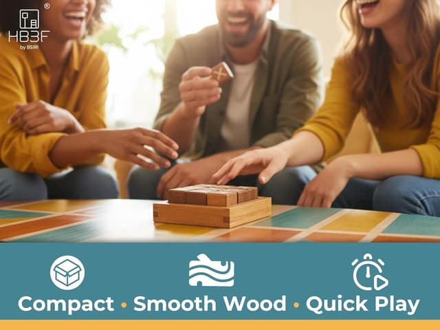 Thumbnail 4 de BSIRI Tic Tac Toe Rustic Wood Game 4 Inch 🎲