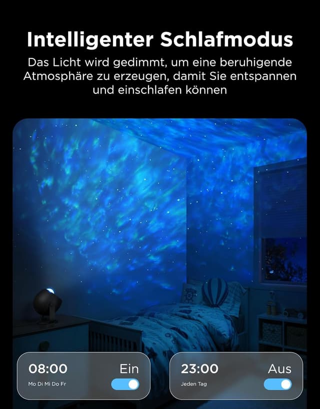 Detalle de Govee Sternenhimmel Projektor „Ozeanwelle“ mit dynamischen Welleneffekten und Matter-Kompatibilität