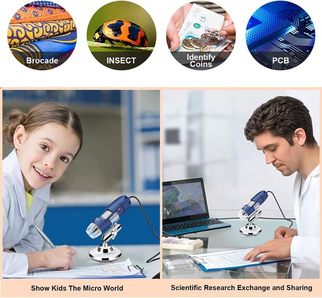 Detalle 2 de Jiusion 2K HD USB Digital Microscope 2560x1440