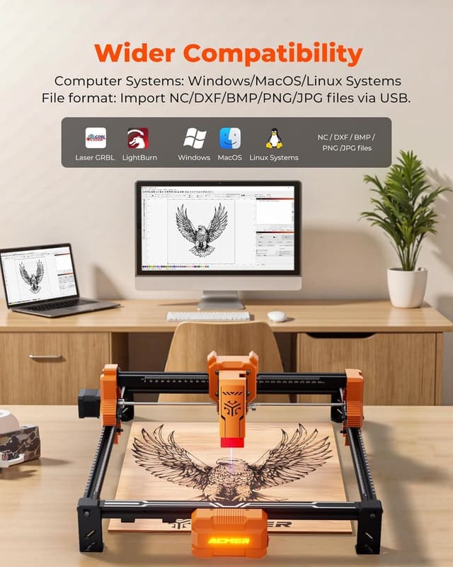 Thumbnail 6 de ACMER S2 4W Laser Graviermaschine 300x300mm