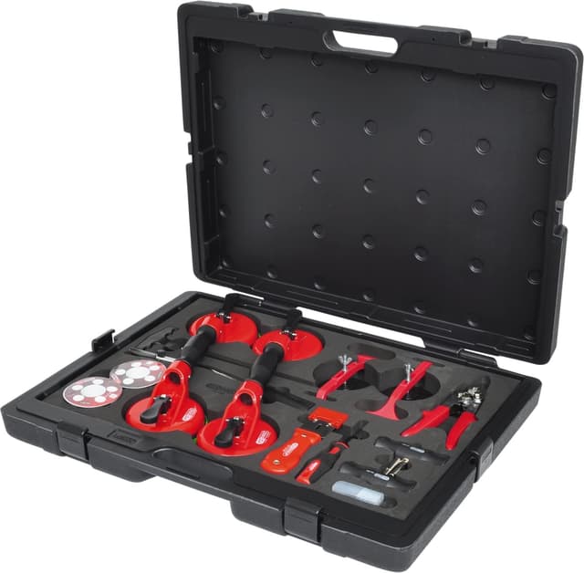 Detalle de KS Tools 140.1065 – Kit de réparation/démontage de pare-brise collé (12 pièces)