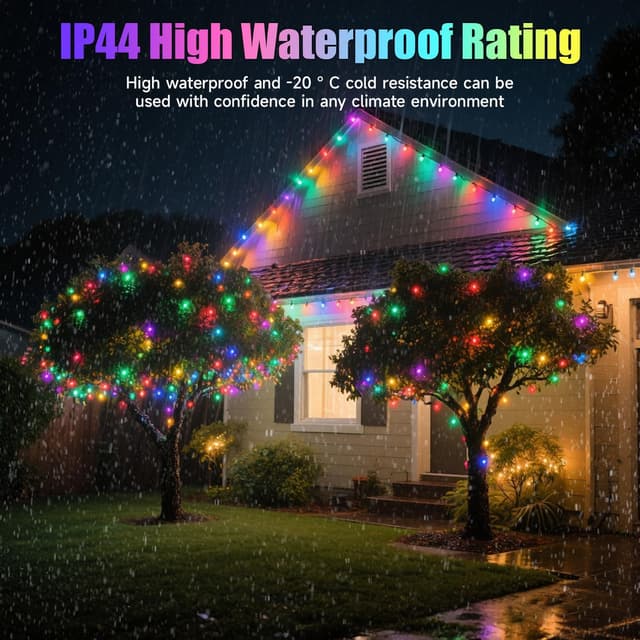 Detalle 2 de Electight Battery Fairy Lights (USB Rechargeable) – 20m, 200 LED Twinkle String Lights with Remote, 8 Modes & Timer, IP44 Waterproof