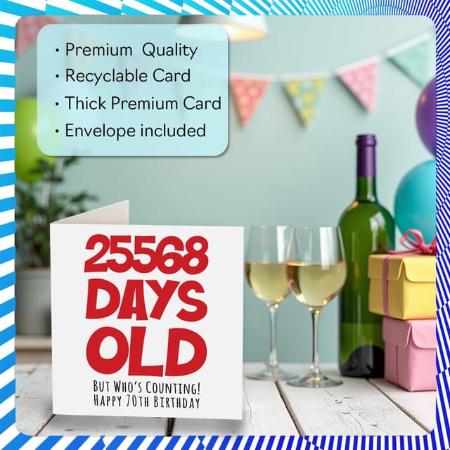 Detalle de Stuff4 70 ans carte d'anniversaire ✉