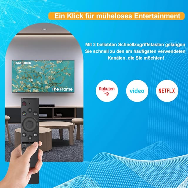 Detalle de 2er-Pack Universal-Infrarot-Fernbedienung für Samsung Smart TV – kein Einrichten nötig