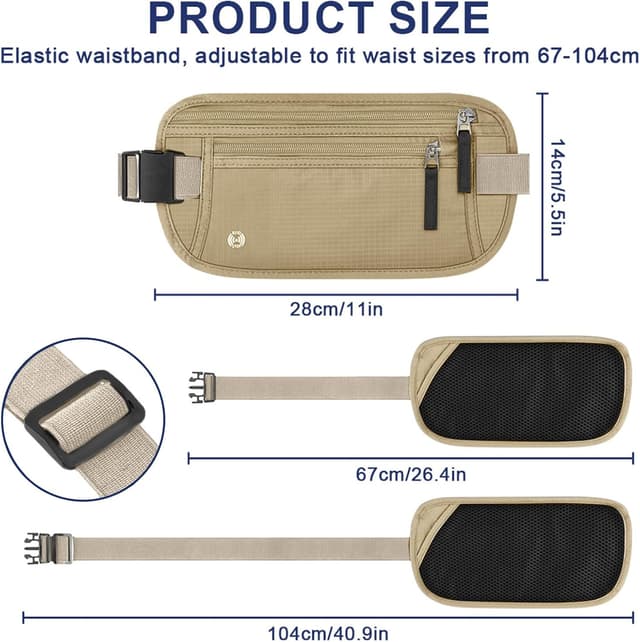 Thumbnail 1 de Aucuu Sac Banane Voyage RFID réglable 67–104 cm