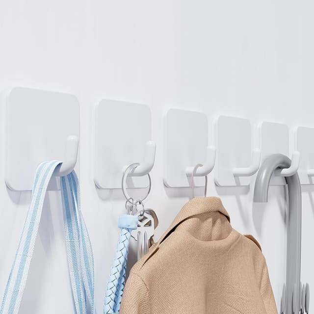 Thumbnail 6 de Aikzik 6 Pack Self Adhesive Hooks 8kg