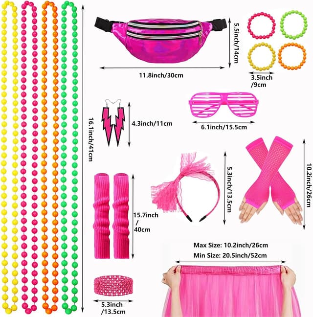 Detalle de XCMVCN 80er Outfit Damen Rosa XL