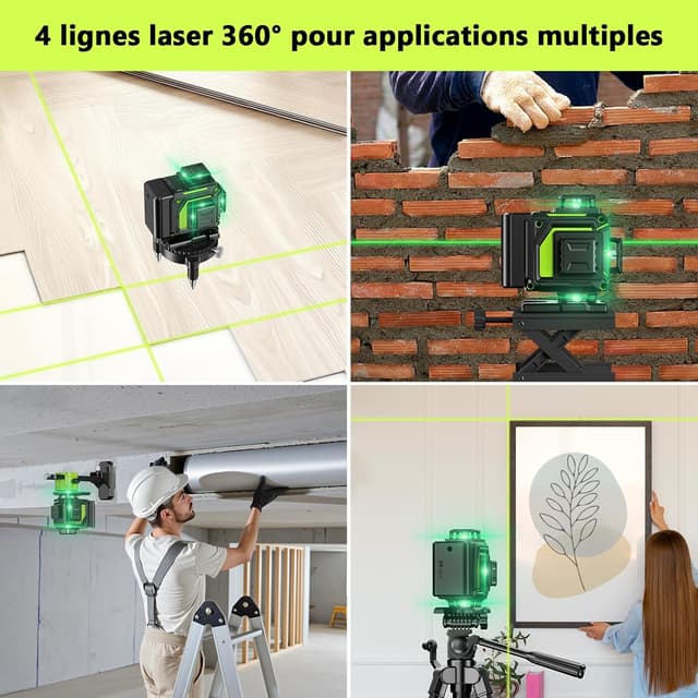 Thumbnail 6 de Nivel láser 4D 360° 16 líneas con trípode