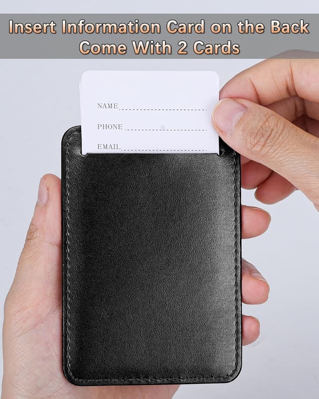 Detalle de Teskyer 3 Pack PU Leather Luggage Tags with Name ID Card