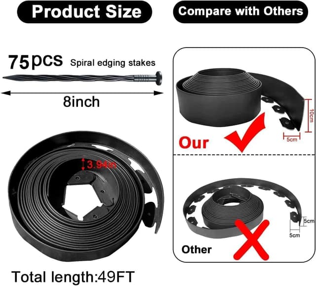 Detalle de 15M Garden edging borders, 4 inch