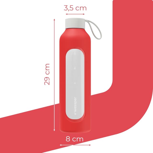 Thumbnail 3 de Wessper Bouteille à eau 1 Litre verre borosilicaté