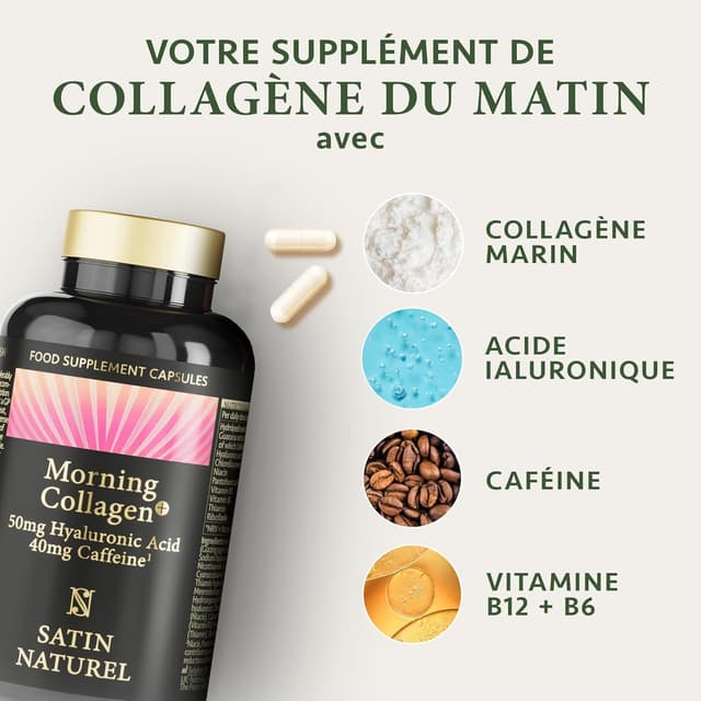 Detalle 2 de Satin Naturel Collagène Marin avec Hyaluronate et Caféine ⚙
