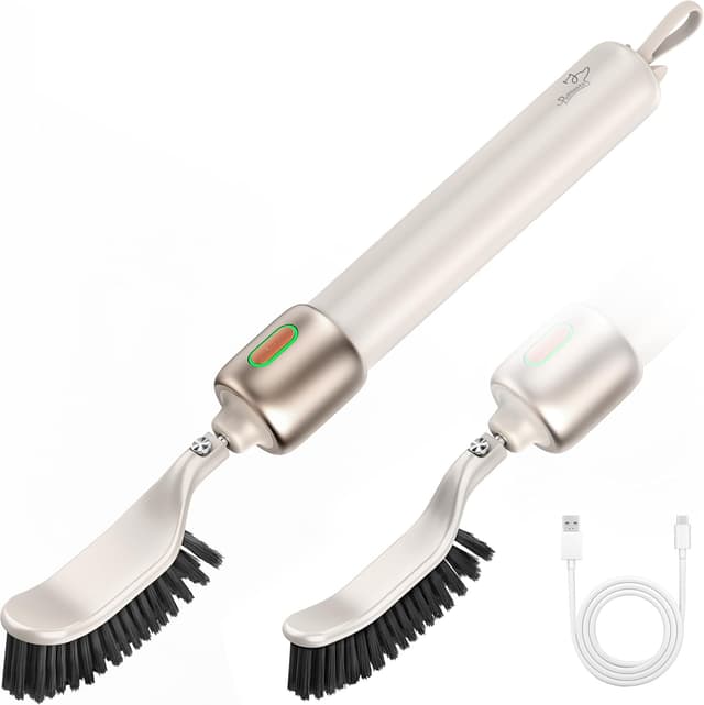 Detalle de Brosse de nettoyage électrique PalNests avec 2 têtes et 3 vitesses réglables