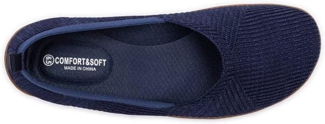 Detalle de Frank Mully Damen-Ballerinas für den Sommer – bequeme, rutschfeste Flats mit breiter Zehenpartie