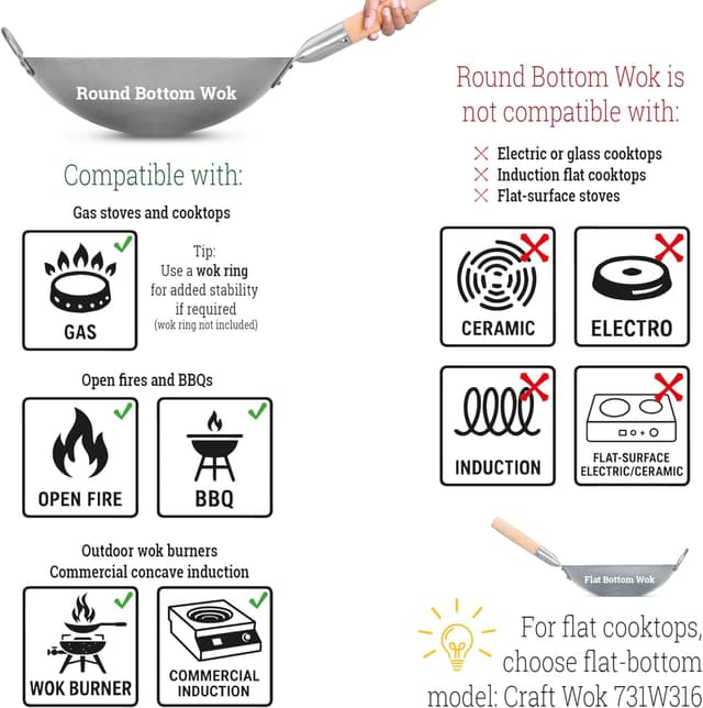 Detalle 2 de Craft Wok 14-Inch carbon steel wok