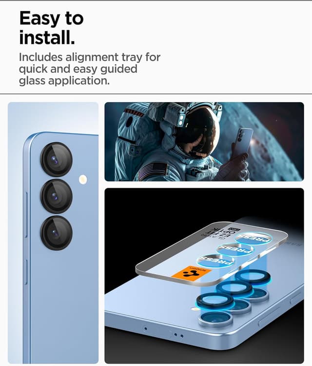 Thumbnail 5 de Spigen Glas.tR EZ Fit Cámara Samsung Galaxy S25 📸 2 Unidades