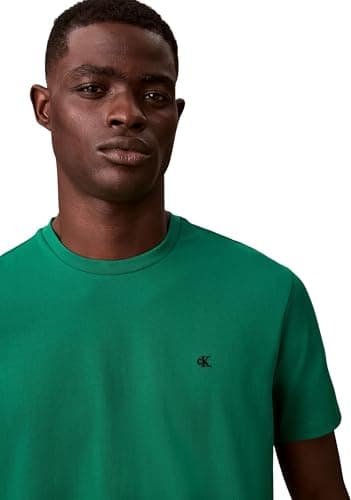 Detalle de Calvin Klein Camiseta SS Classic Monogram tee LV04RD254G para hombre en verde (talla M)