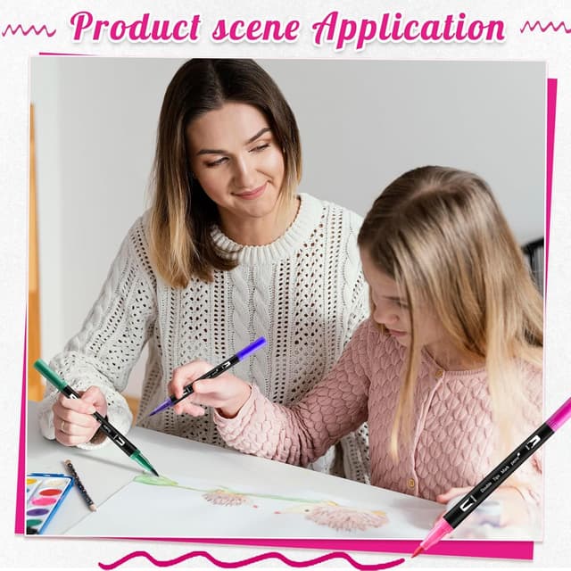 Thumbnail 4 de Thboxes Dual‑Tip Colouring Pens 24 Pack 🎨