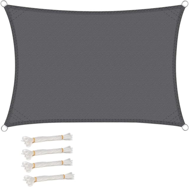 Detalle de WOLTU vela ombreggiante 4x6 m in PES 160 g/m² grigio, idrorepellente e anti-UV