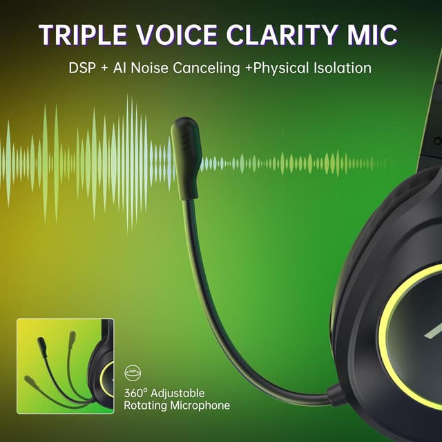 Thumbnail 5 de AOC Wireless Gaming Headphones 45H playtime