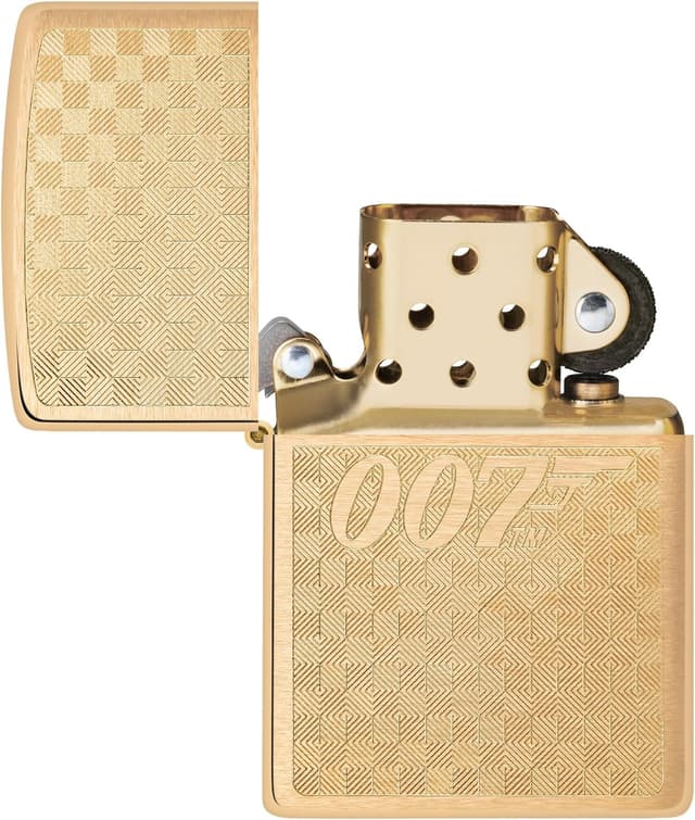 Detalle 2 de Zippo James Bond 007 Brushed Brass Lighter
