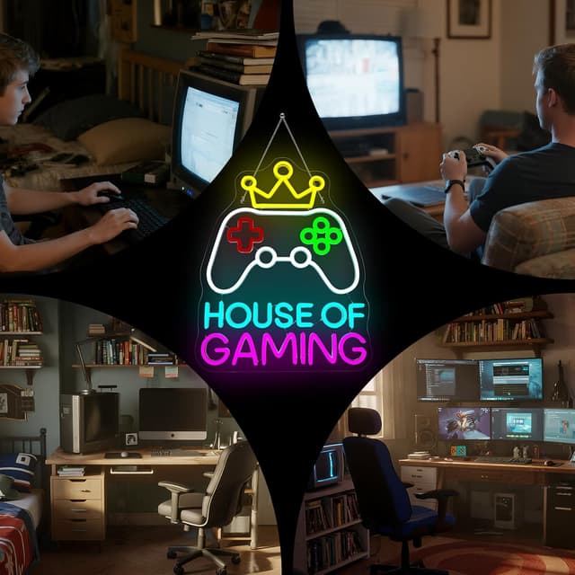 Detalle 1 de NYXEN Neon Gaming Pad LED Schild Krone