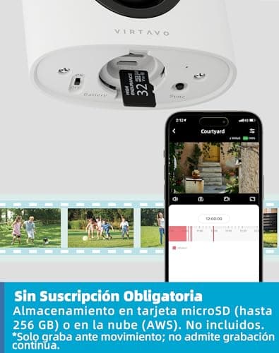 Thumbnail 6 de virtavo Cámara de Seguridad 2K Indoor/Outdoor WiFi