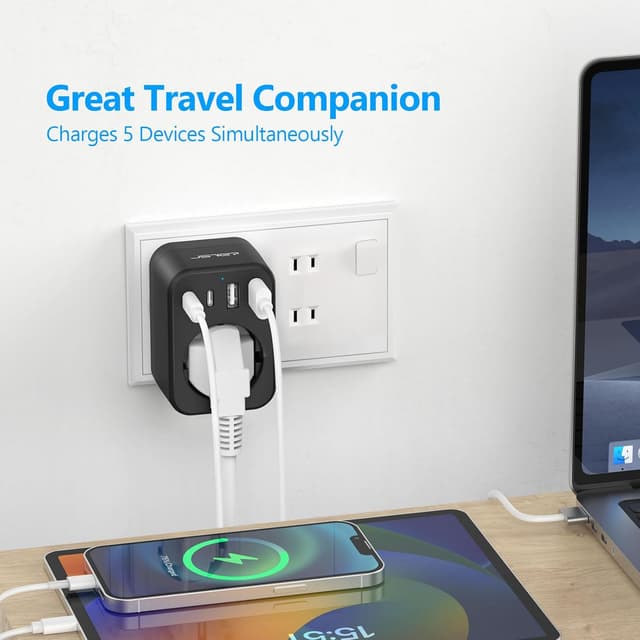 Thumbnail 5 de JSVER Adaptateur voyage Japon USB 5 entrées