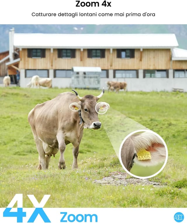 Thumbnail 6 de ANRAN Telecamera esterno 4G LTE senza fili con pannello solare, SIM e slot sigillato, 2K, PIR e audio bidirezionale (G3)